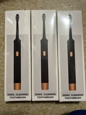 Sonic Cleaning Toothbrush - White Lot of 3